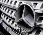 Mercedes λογότυπο, η Mercedes-Benz, Γερμανικά αυτοκίνητα μάρκας. Τρεις-δειγμένο αστέρι της Mercedes